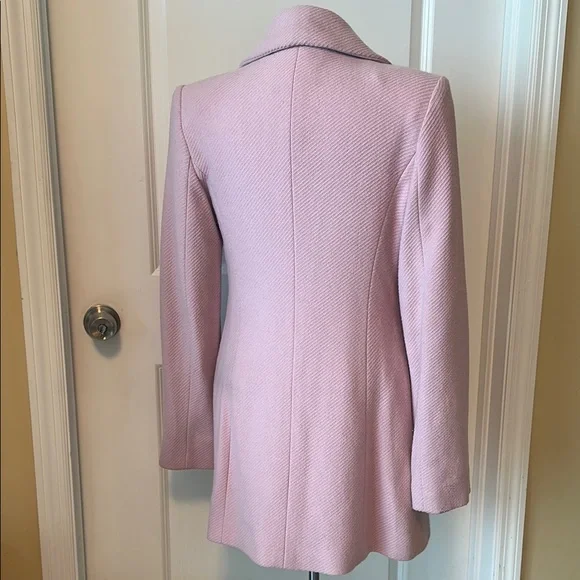 Women's Pink Double-Breasted Coat - Picture 3 of 10